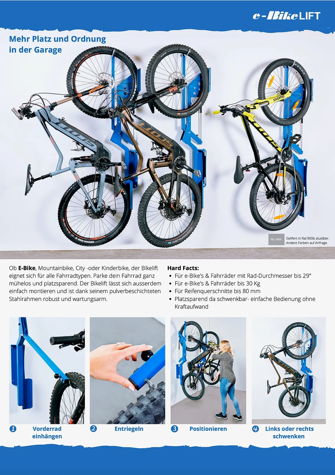 Flyer - Gestaltung - ebike Wandhalterung